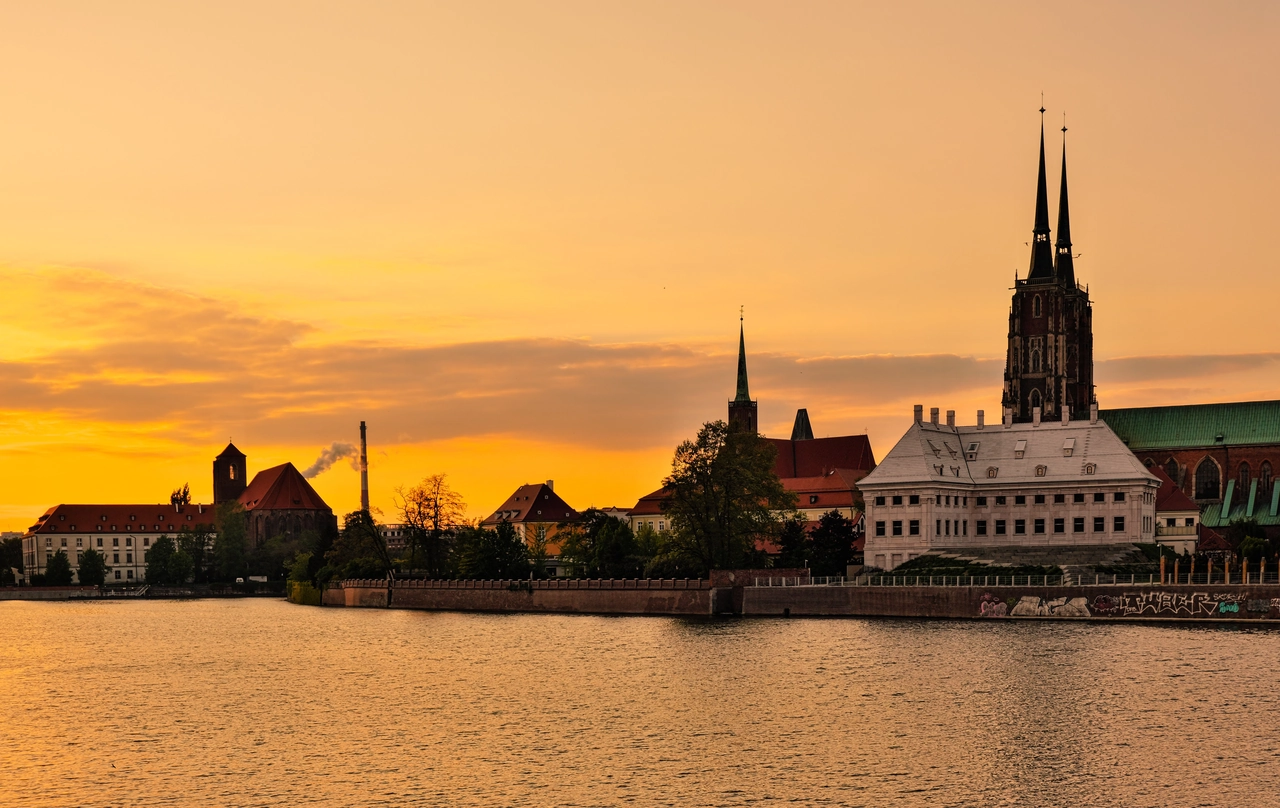 Wroclaw river panorama