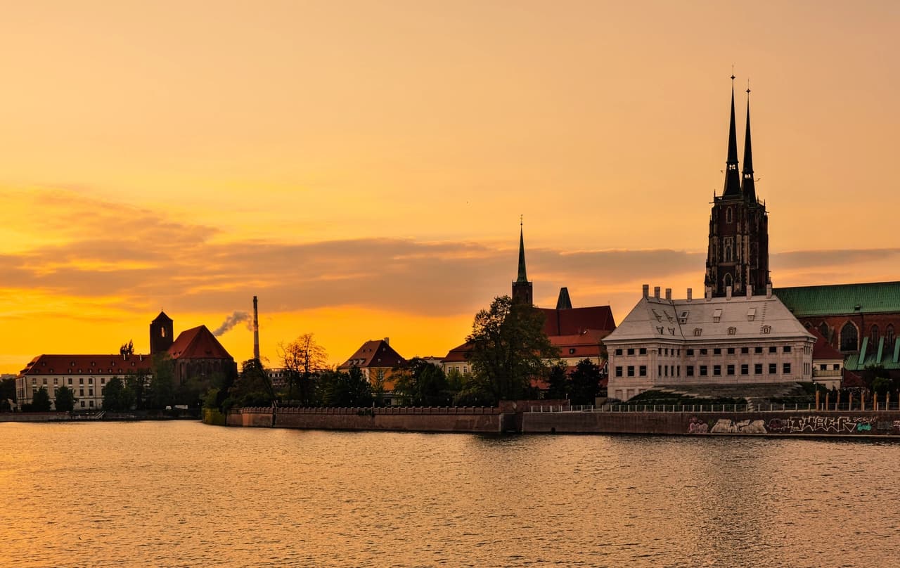 Wroclaw river panorama